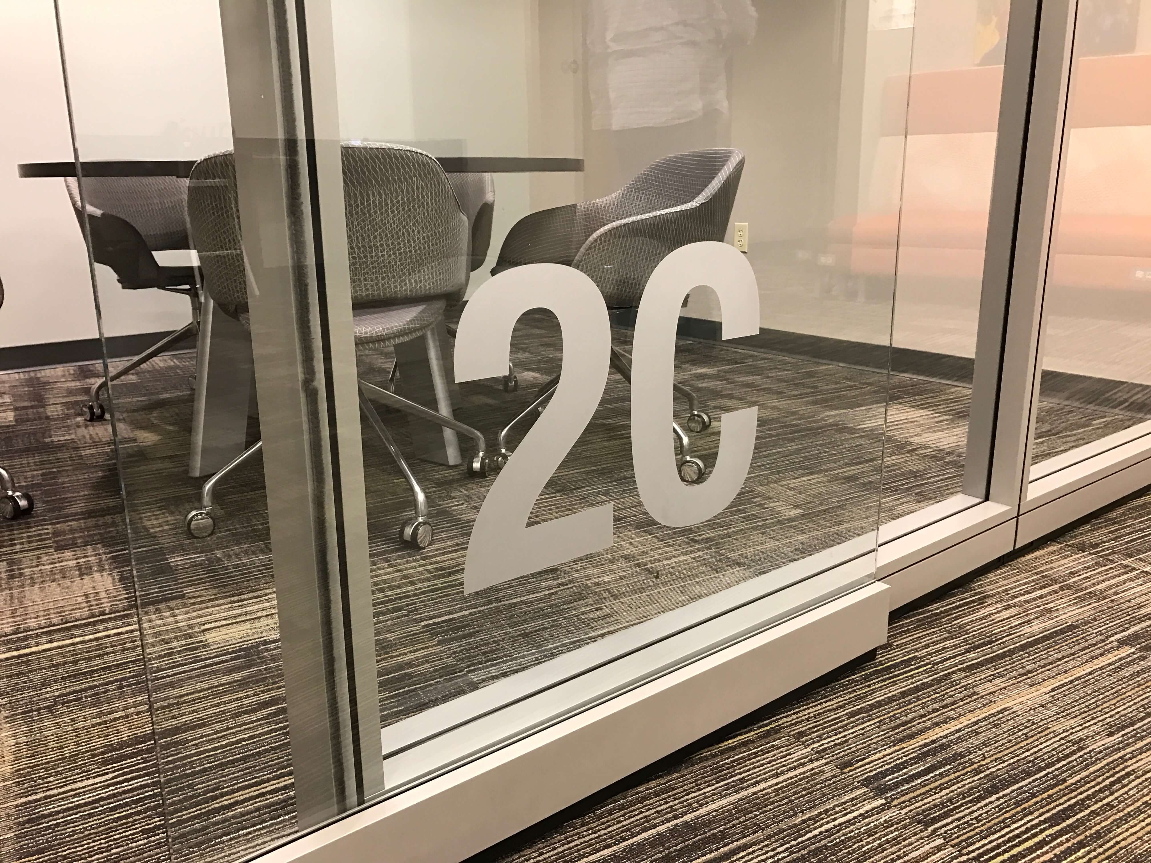 Large Vinyl Letters on Glass Window