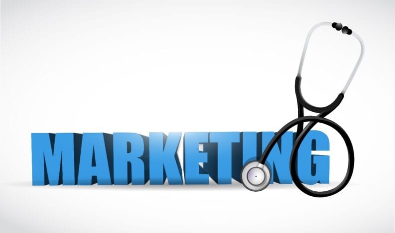 Healthcare marketing concept with stethoscope