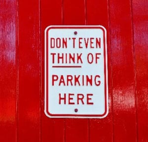 funny no parking sign