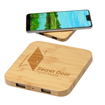 wooden phone charger