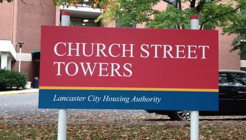 Church Street Towers sign
