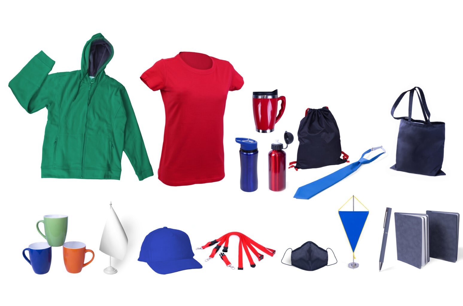 An image of various promotional products.
