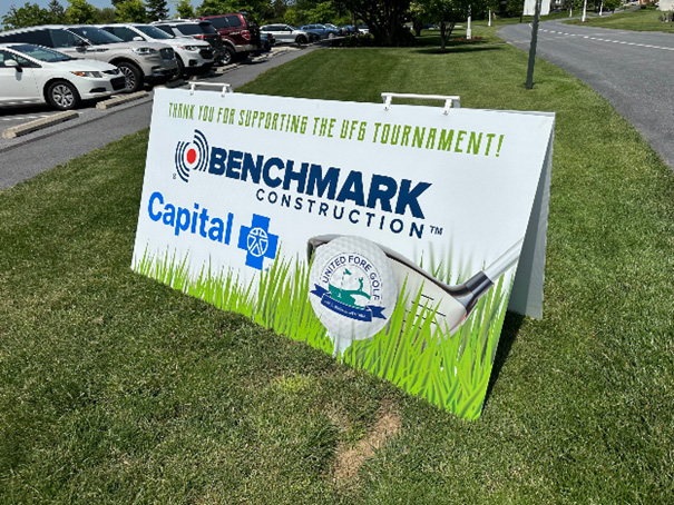 golf tournament a-frame sign